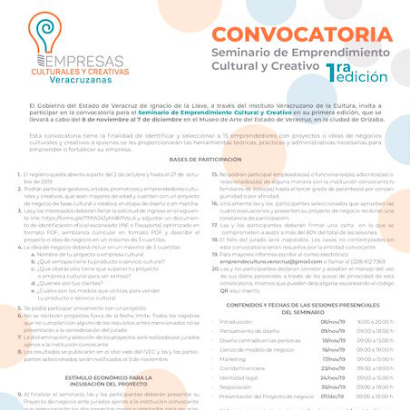 IVEC SEMINARIO DE EMPRENDIMIENTO CULTURAL